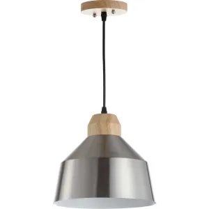 Damian Pendant Nickel/Light Brown