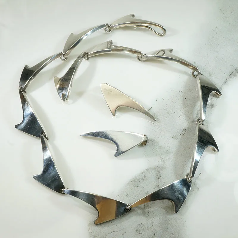 Danish Modern Silver Set by Bent Knudsen