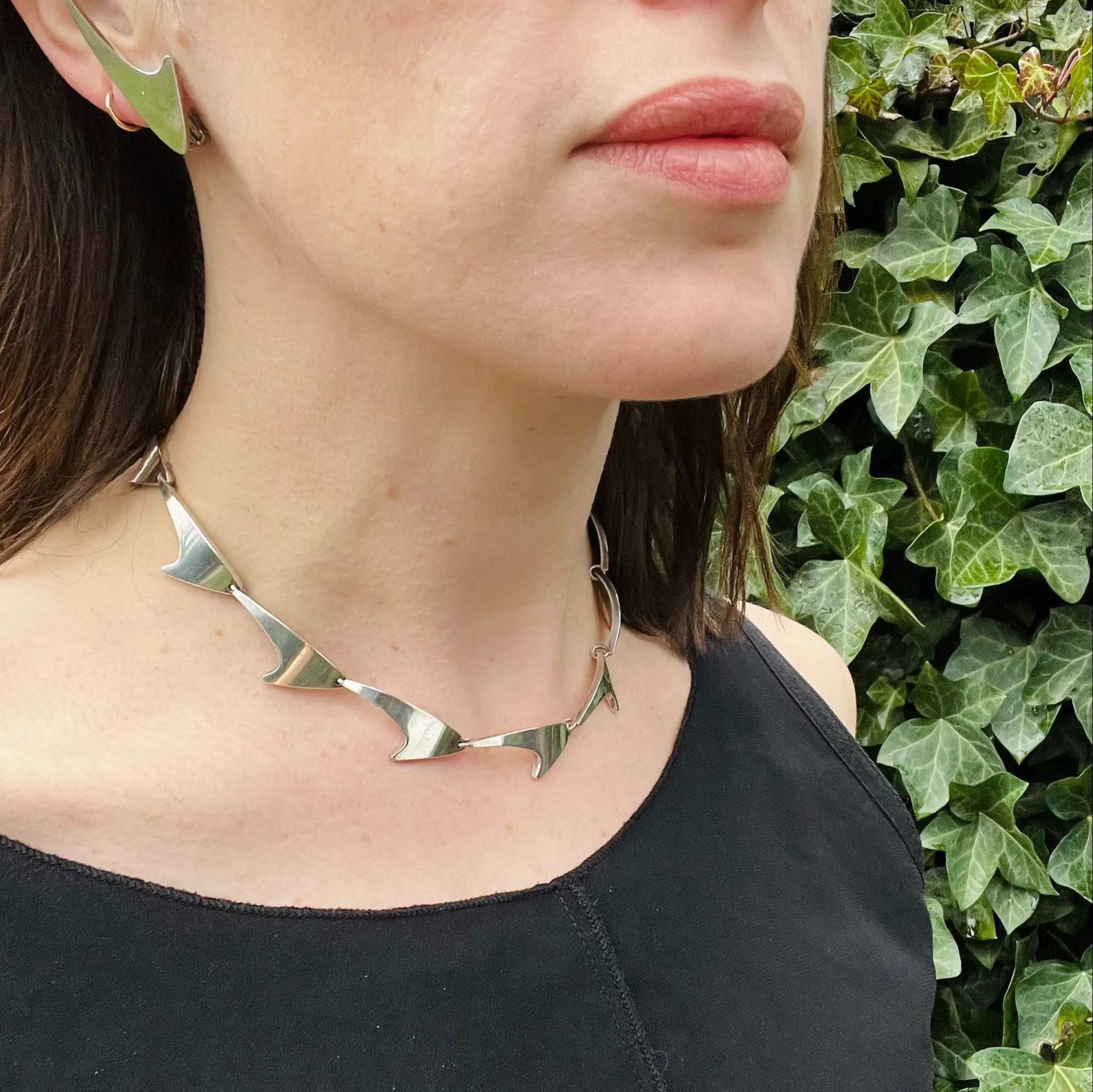 Danish Modern Silver Set by Bent Knudsen