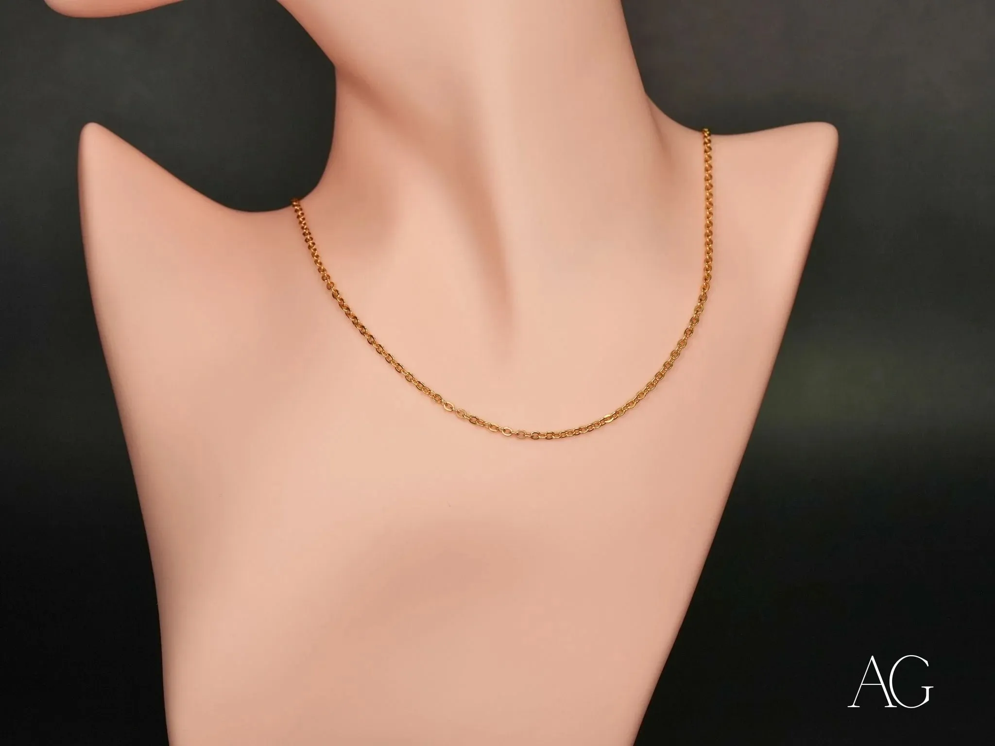 Delicate 18K Gold Chain Necklace