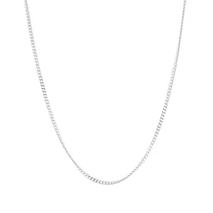 Delicate Curb Link Silver Chain