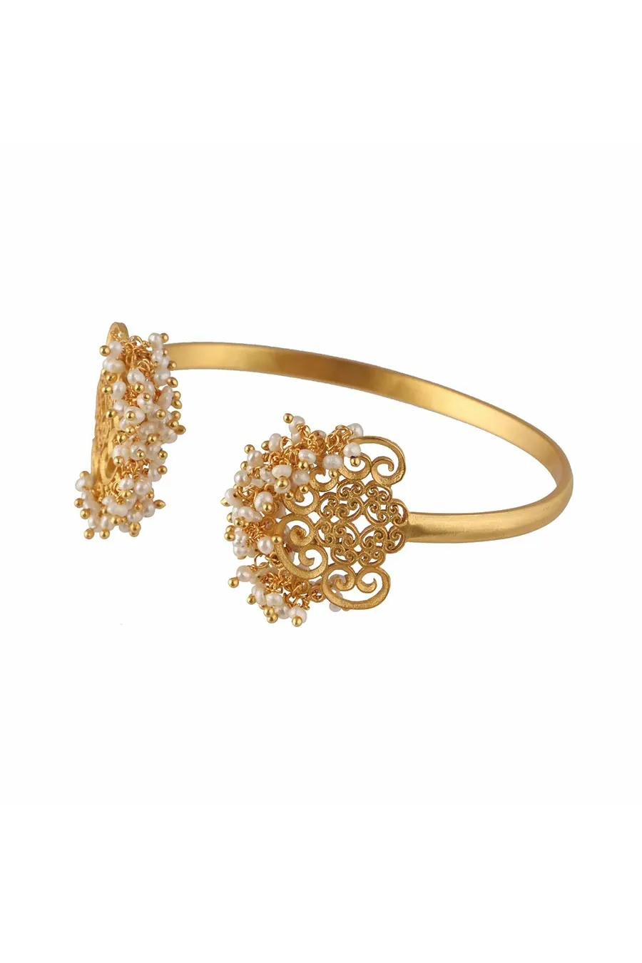Delicate Darling Pearl Cuff Bangle