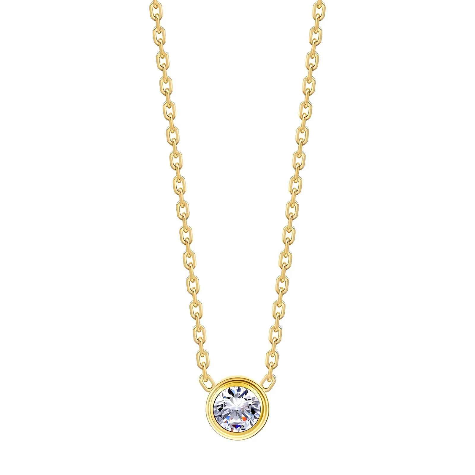 Delicate radiance single stud necklace