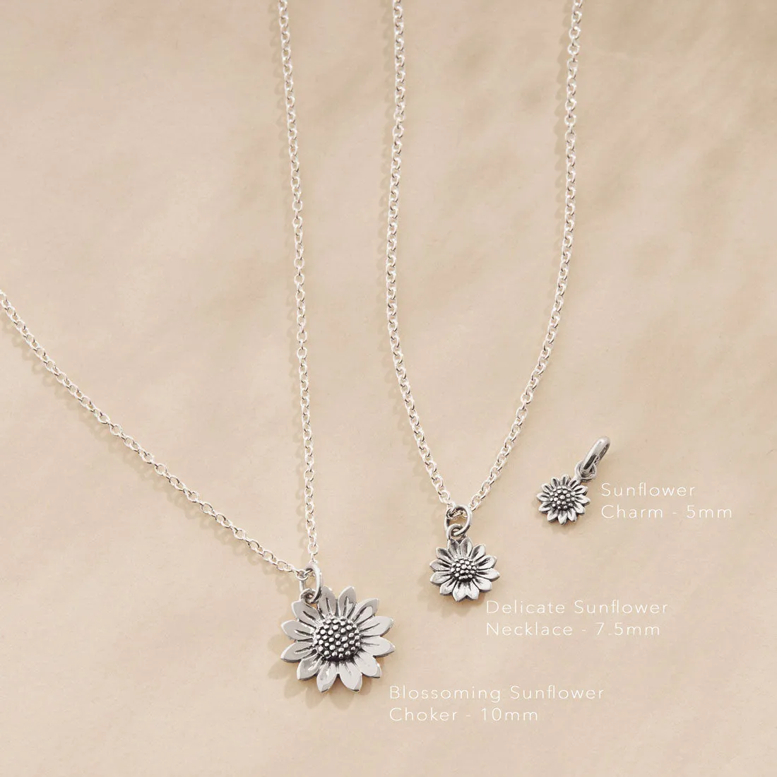 Delicate Sunflower Neck Charm