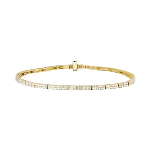 Diamond Double Row Eternity Bracelet