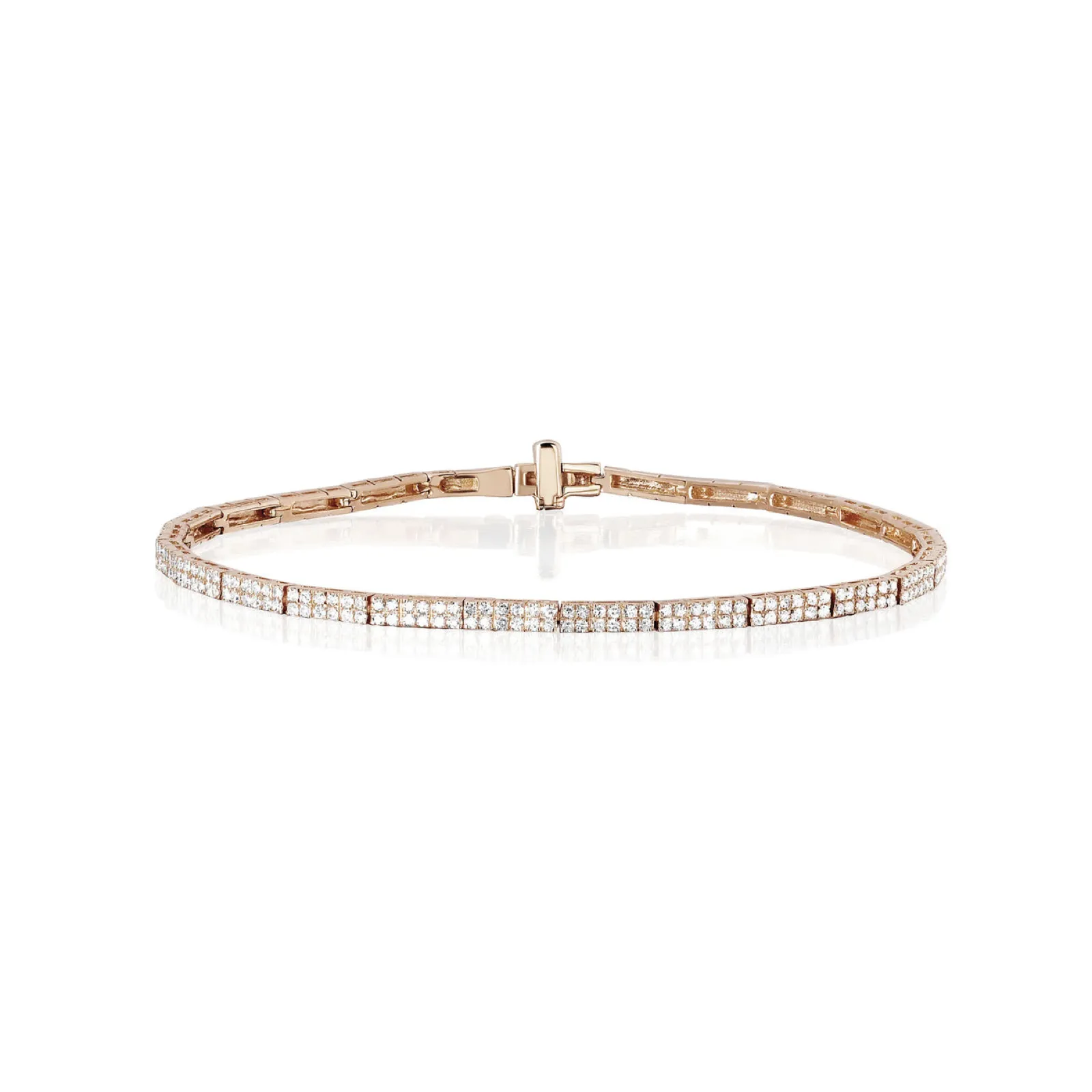 Diamond Double Row Eternity Bracelet