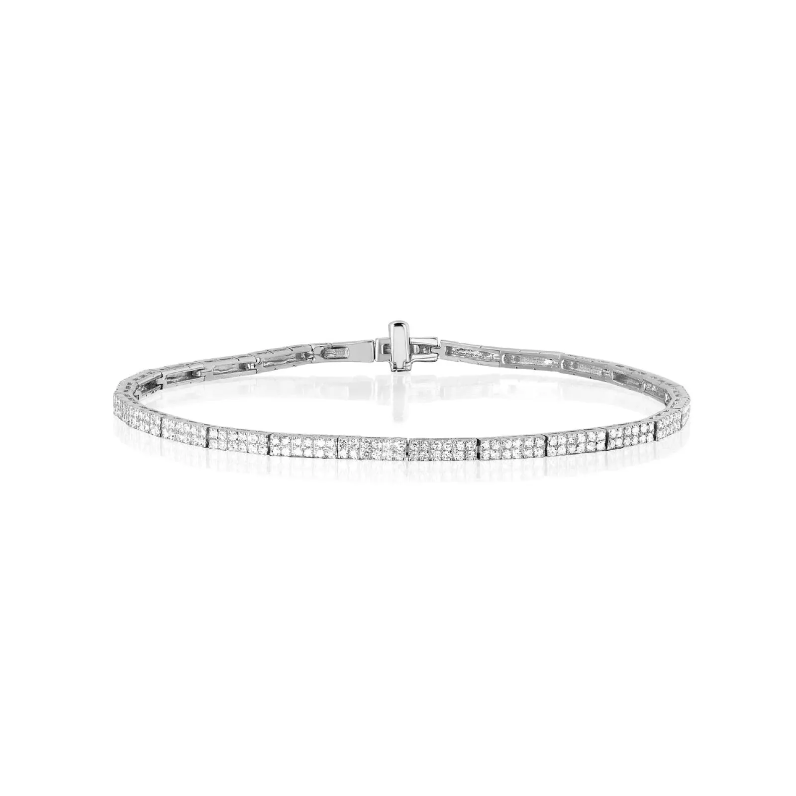 Diamond Double Row Eternity Bracelet