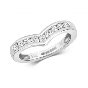 Diamond Jewellery 9K White Gold Rings Set with 0.50CT RD371W