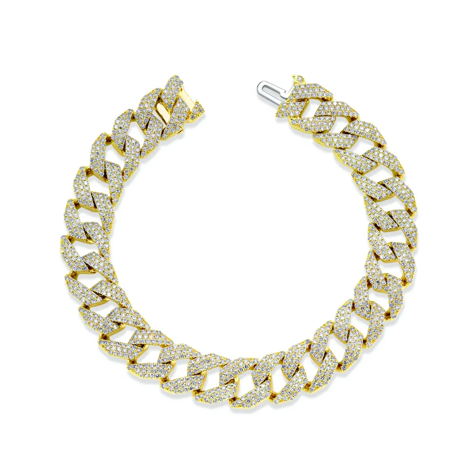 DIAMOND PAVE GEO LINK BRACELET