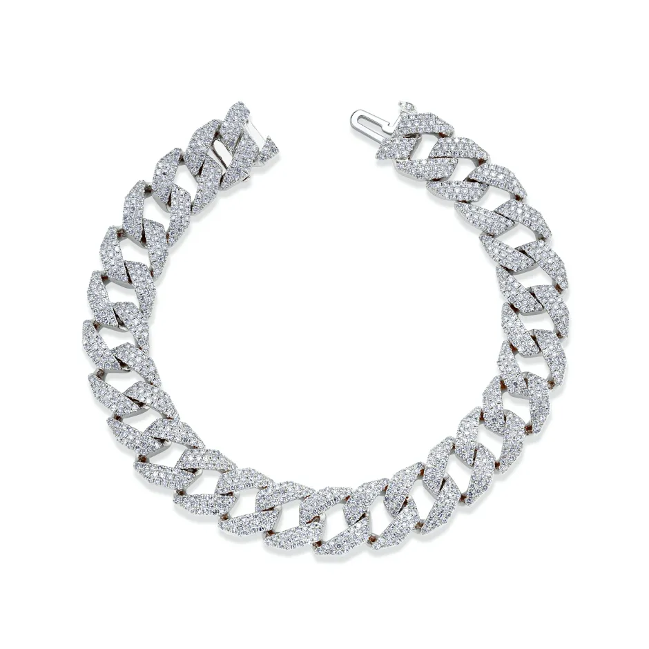 DIAMOND PAVE GEO LINK BRACELET