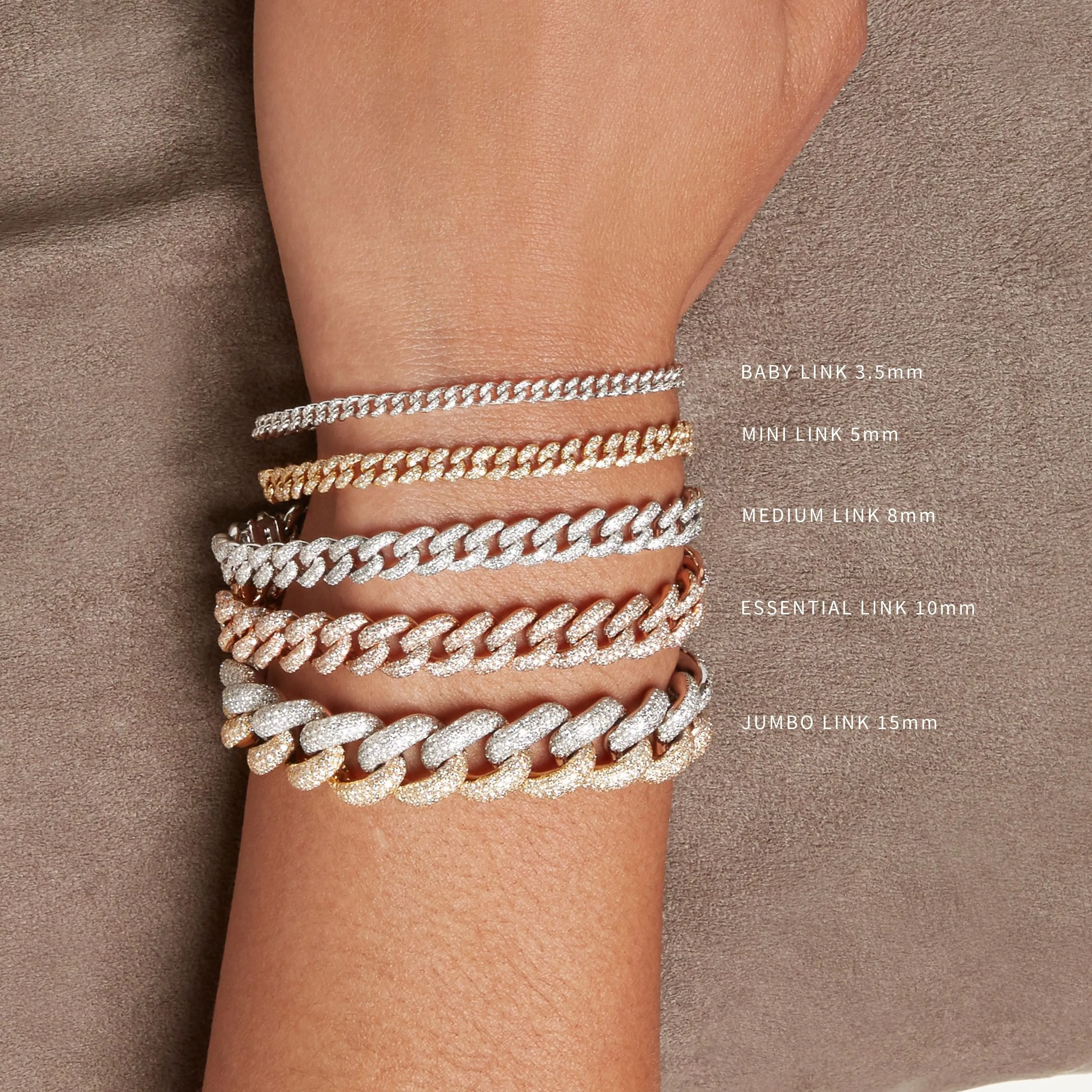 DIAMOND PAVE GEO LINK BRACELET