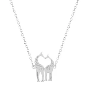 Double Giraffe Animal Pendant Necklace Accessories for Women