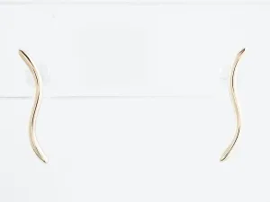 Ear Climber Earrings Modern in 14k Yellow Gold