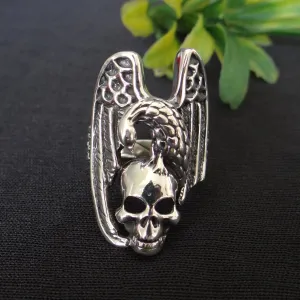 Elegant Skull Sterling Silver Ring