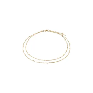 ELKA ankle chain 2-in-1 gold-plated
