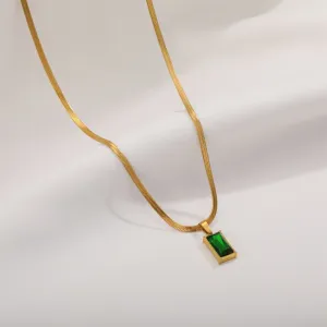 Embedded Zircon Good Luck Charm Thick Chain Choker Necklaces Pendant For Women
