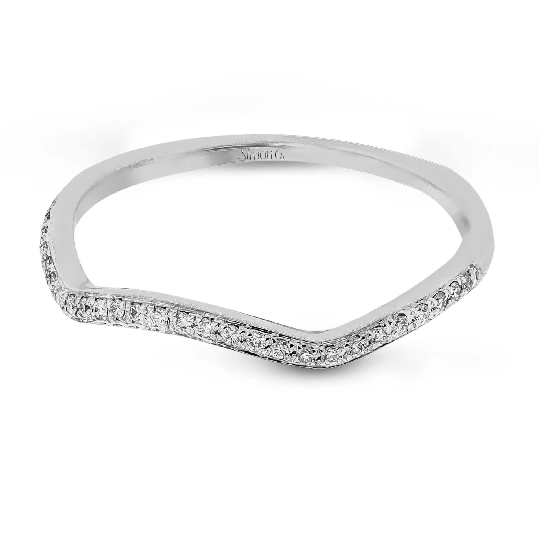 Emerald-cut Criss-cross Engagement Ring & Matching Wedding Band in 18k Gold with Diamonds