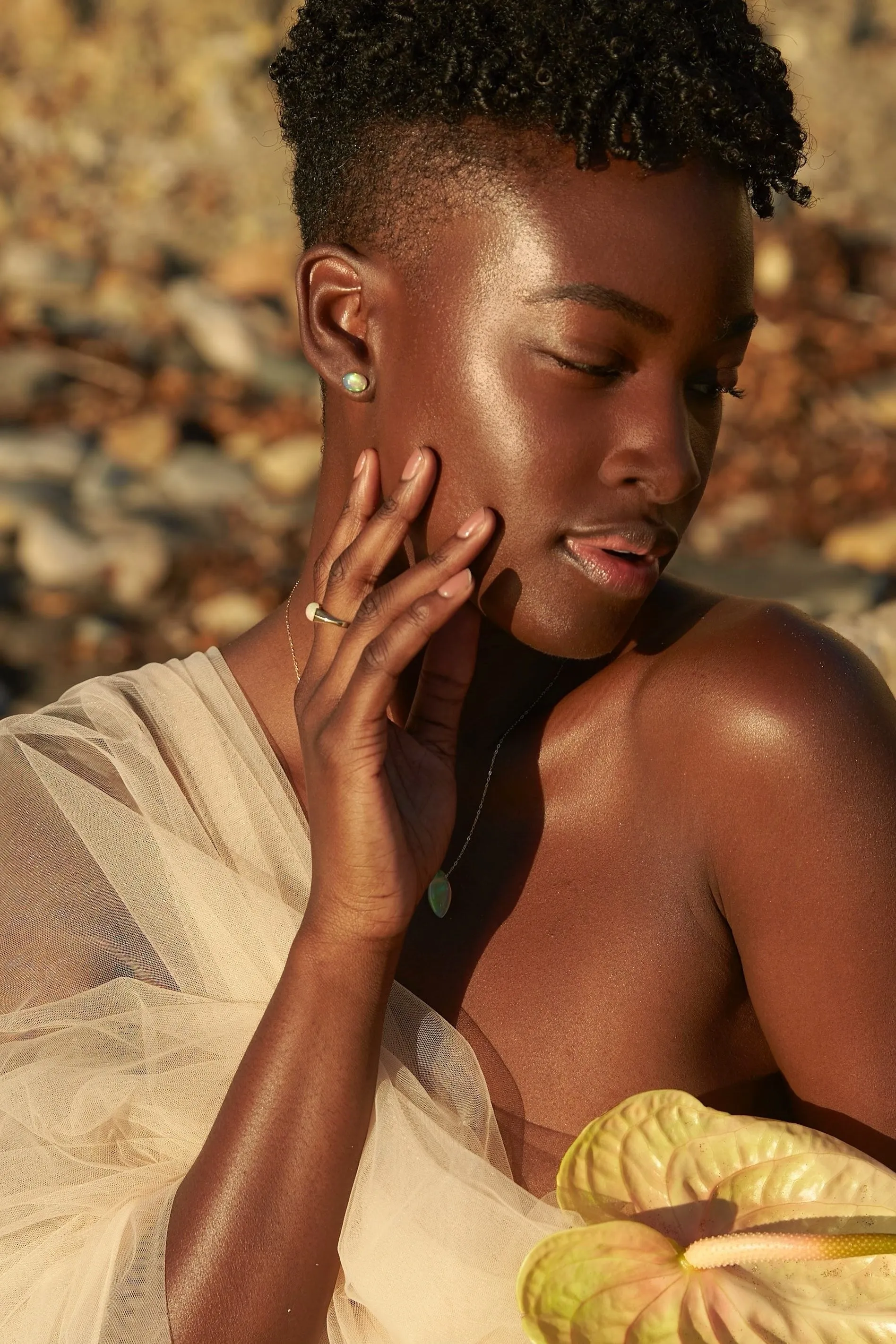 Ethiopian Opal Gold-filled Post Earrings