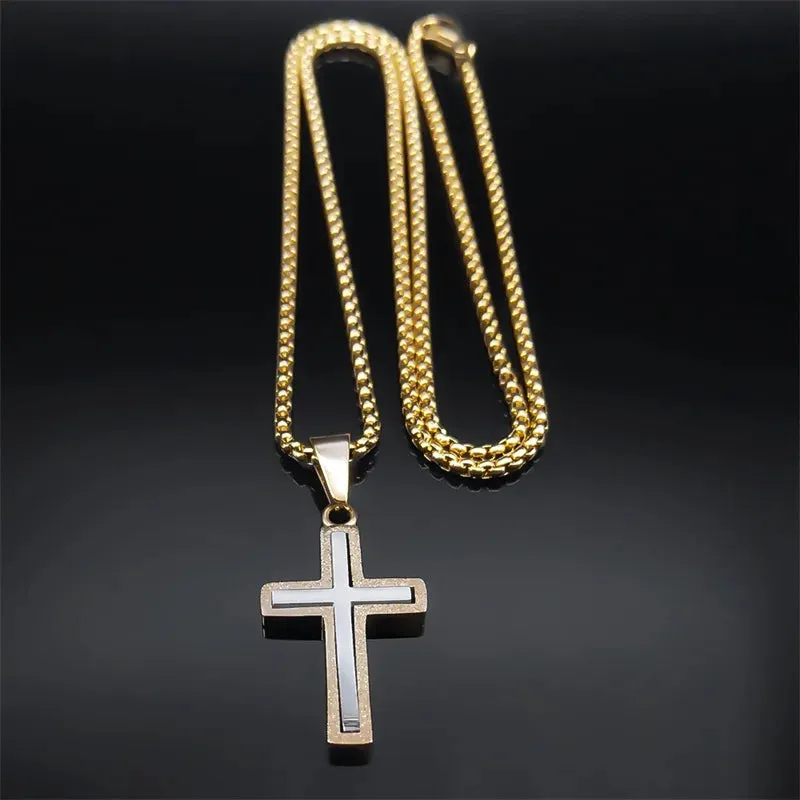 Exquisite Cross Pendant Necklace for Women Men