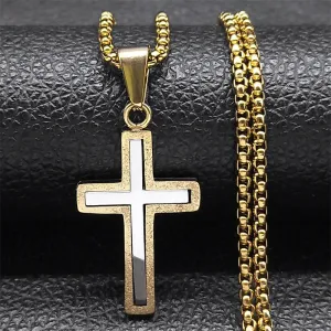 Exquisite Cross Pendant Necklace for Women Men