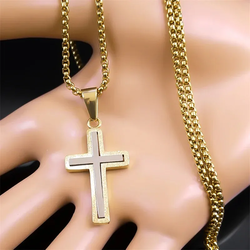 Exquisite Cross Pendant Necklace for Women Men