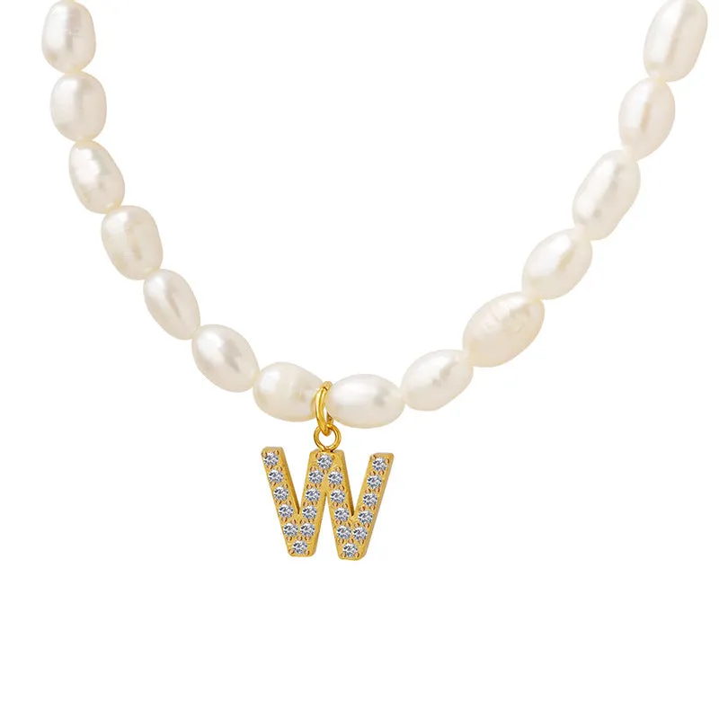 Exquisite Titan Gold-Plated Necklace with Full-Zircon Pendant