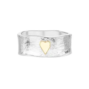 Fairytale Silver and Gold Heart Ring