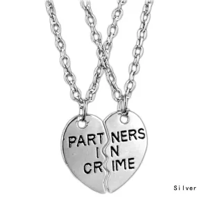 Fashion Friendship Silver Plate Pendant Necklace