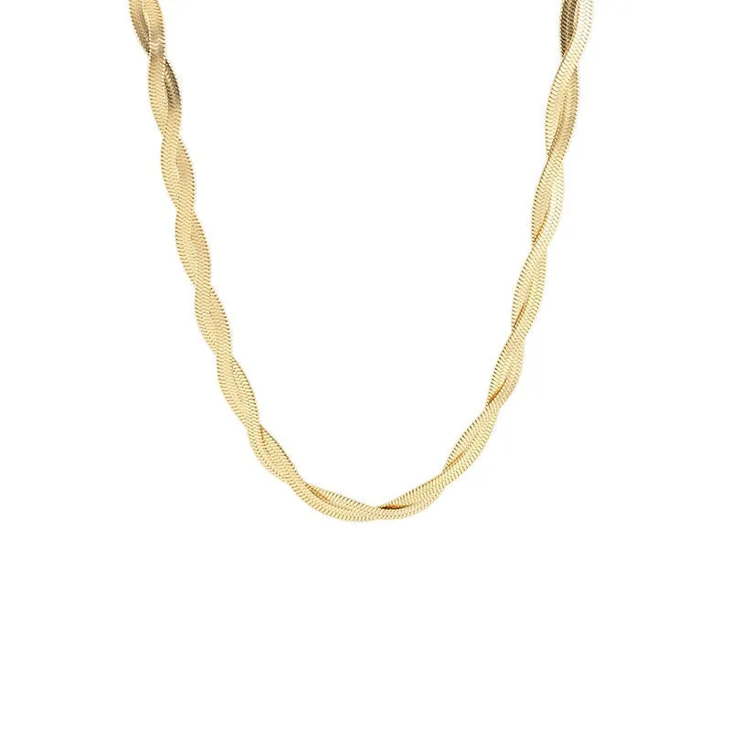 Fashion Upscale Jewelry Interweave Weaving Charms Snake Chain Choker Necklaces