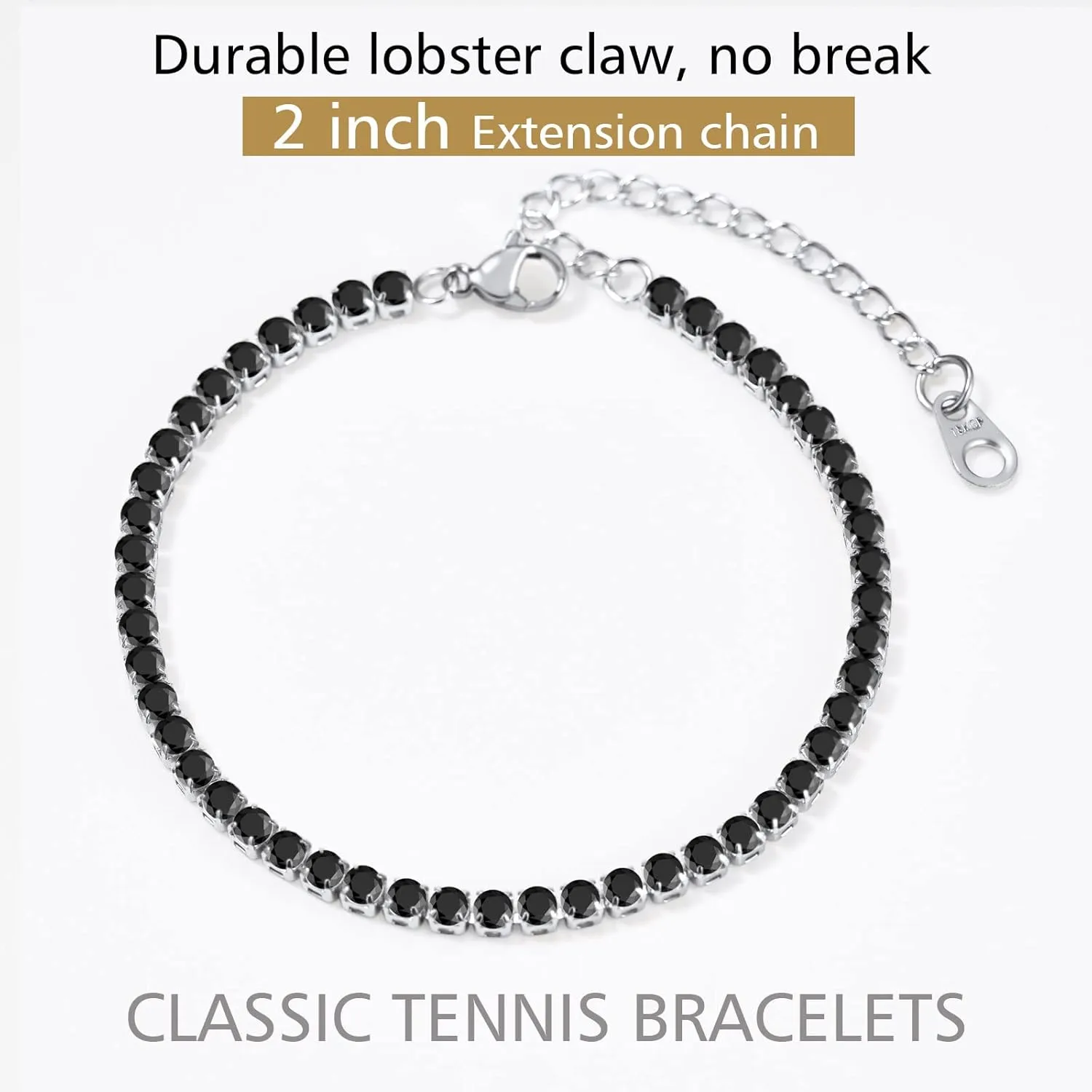 FindChic 925 Sterling Silver Figaro/Cuban Link Italian Chain Bracelets for Women Men 3MM/5MM Width 6.3'' to 8.3'' Length Adjustable, with Gift Box
