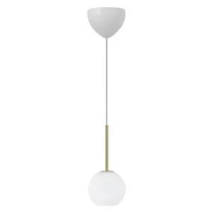 Franca 13 Single Pendant Brass and Opal