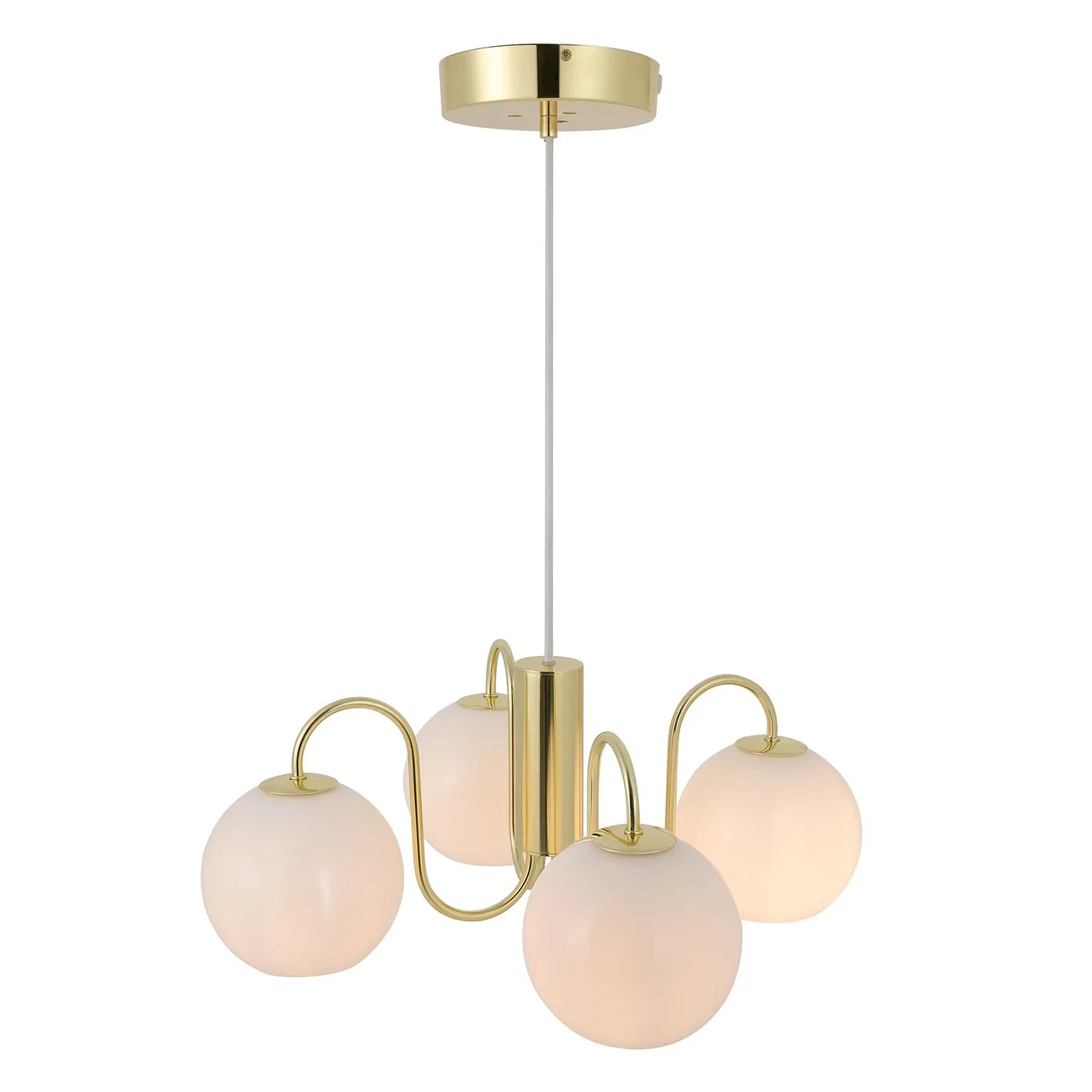 Franca 4lt Pendant Brass and Opal