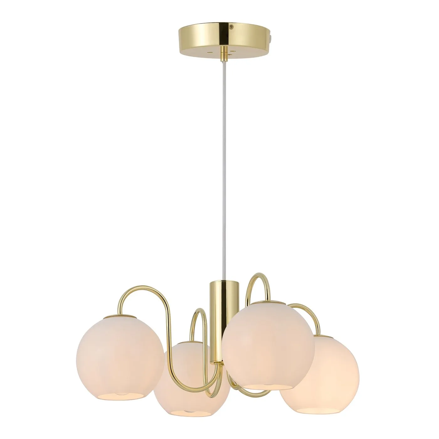 Franca 4lt Pendant Brass and Opal
