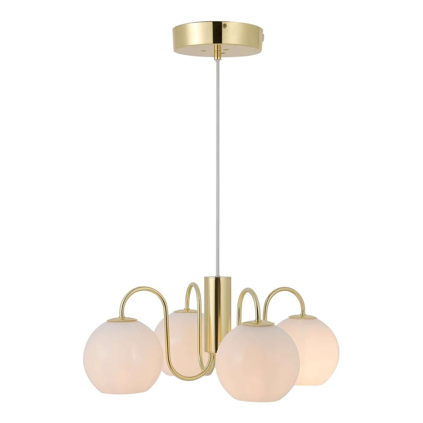 Franca 4lt Pendant Brass and Opal