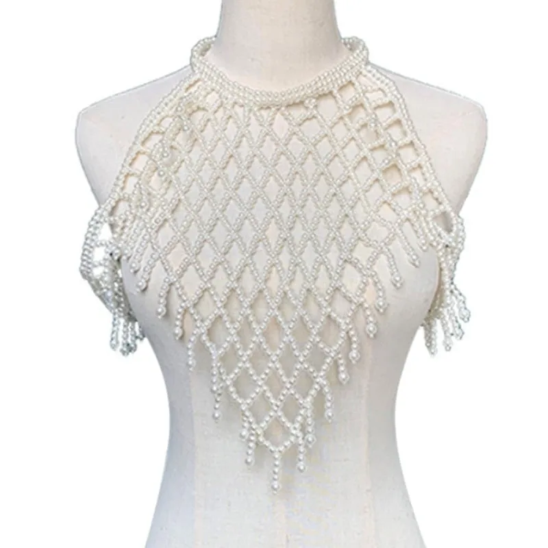 Give ‘Em Swag Pearl Beaded Choker Necklace Jewelry For The Big Event