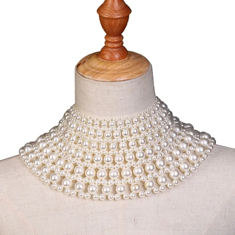 Give ‘Em Swag Pearl Beaded Choker Necklace Jewelry For The Big Event