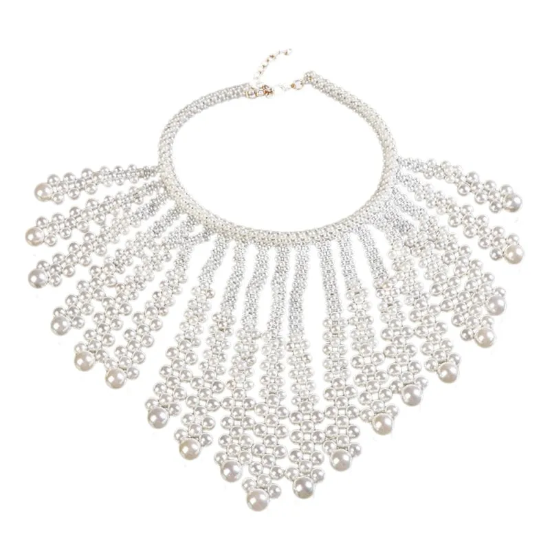 Give ‘Em Swag Pearl Beaded Choker Necklace Jewelry For The Big Event