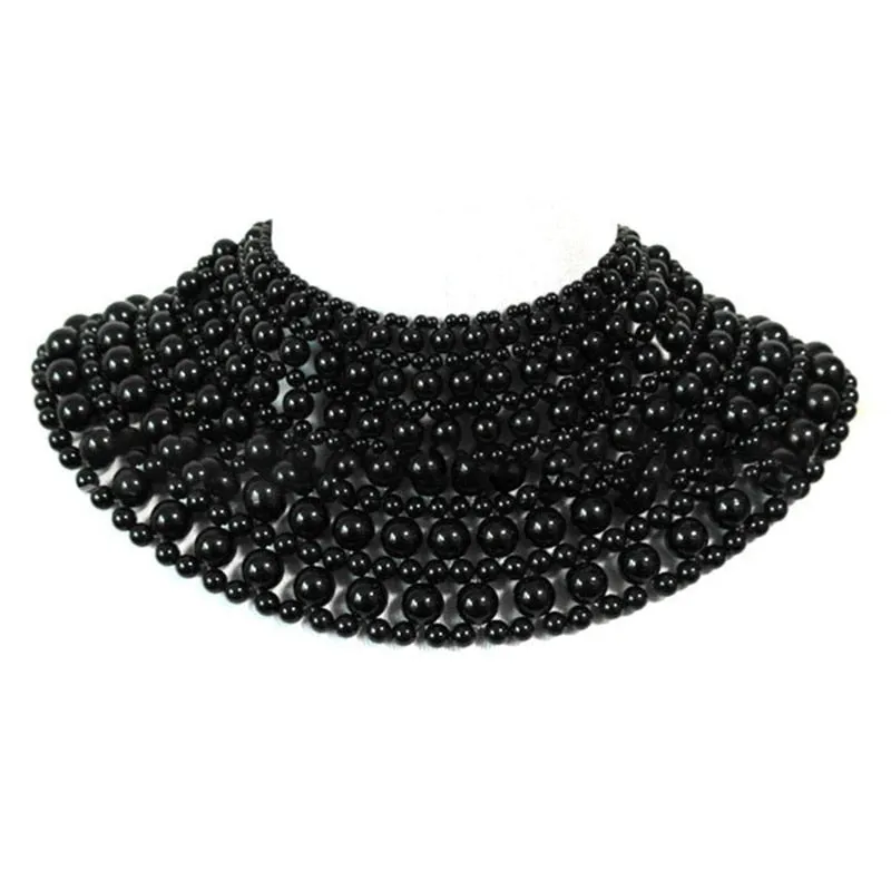 Give ‘Em Swag Pearl Beaded Choker Necklace Jewelry For The Big Event