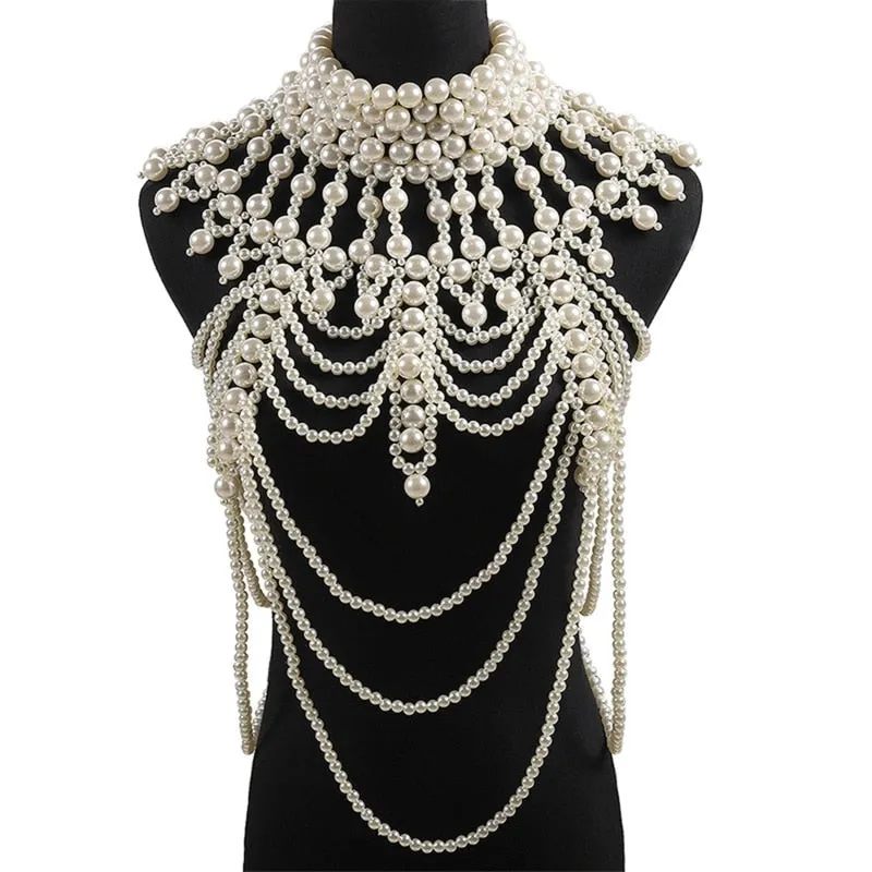 Give ‘Em Swag Pearl Beaded Choker Necklace Jewelry For The Big Event