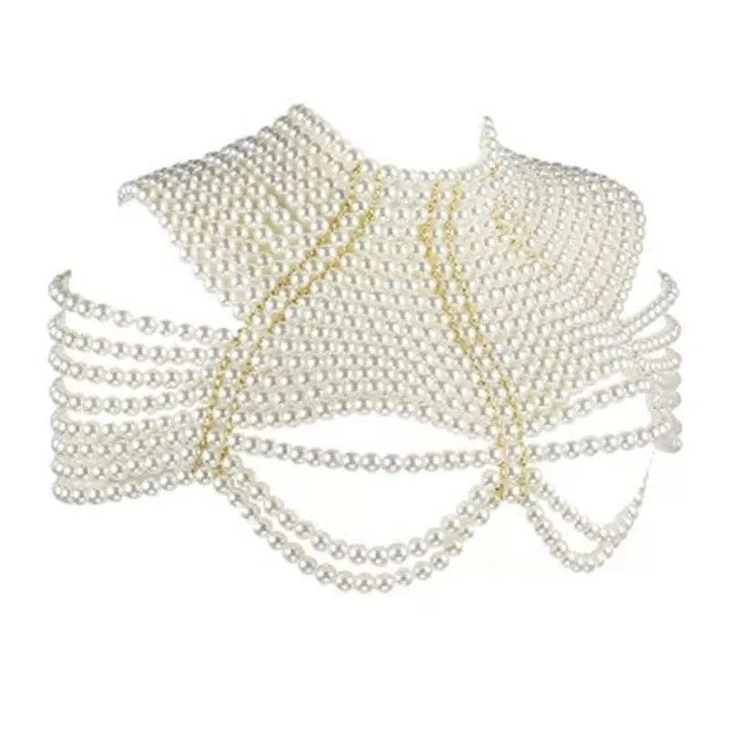 Give ‘Em Swag Pearl Beaded Choker Necklace Jewelry For The Big Event