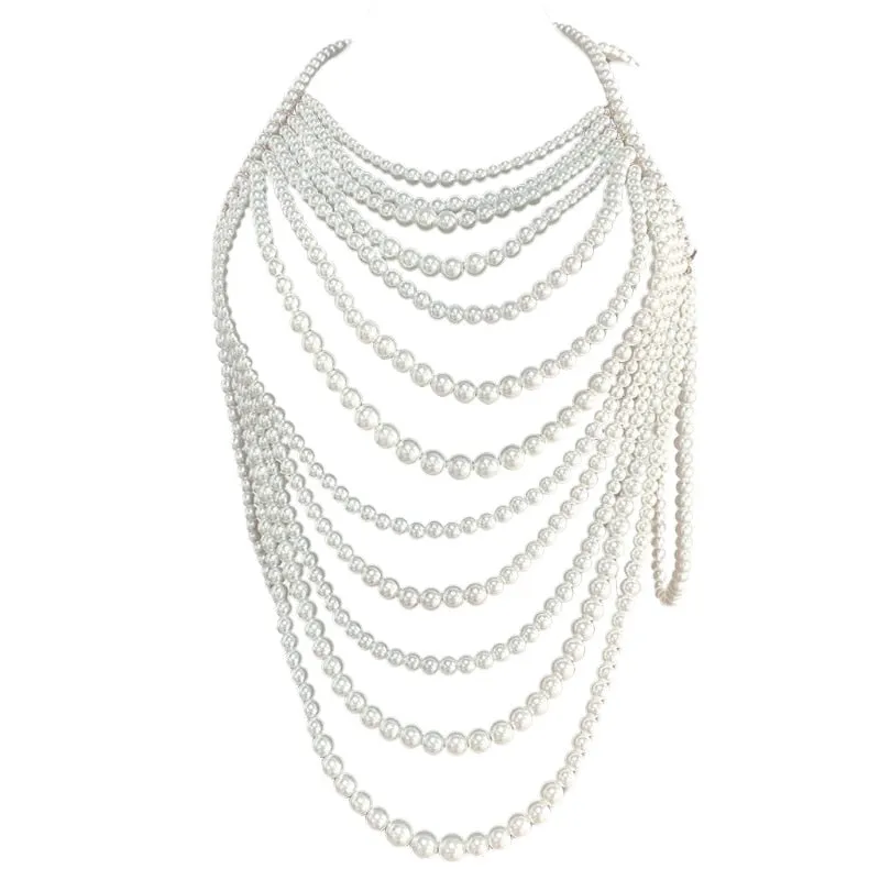 Give ‘Em Swag Pearl Beaded Choker Necklace Jewelry For The Big Event