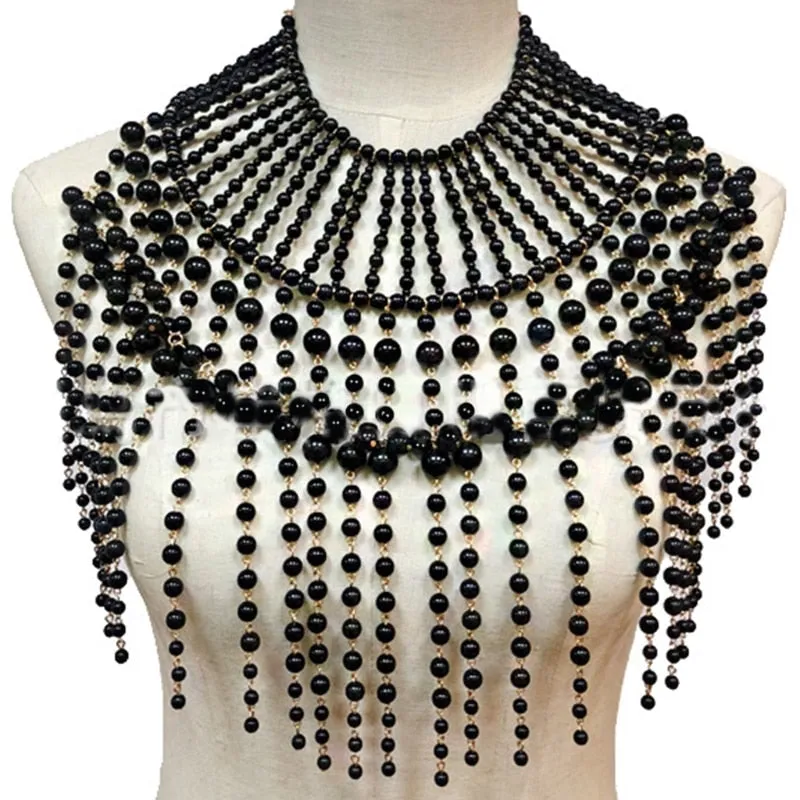 Give ‘Em Swag Pearl Beaded Choker Necklace Jewelry For The Big Event