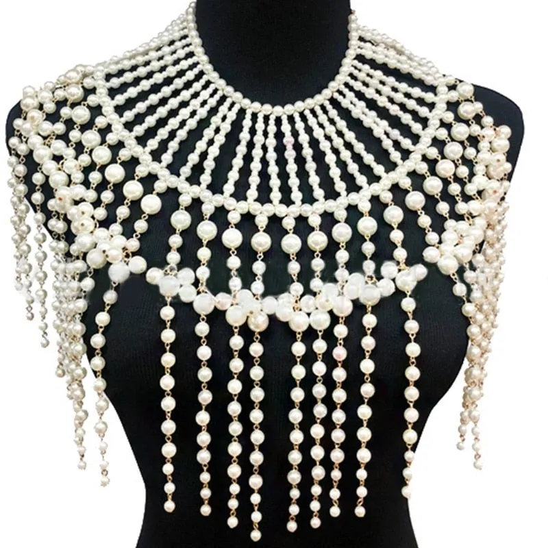 Give ‘Em Swag Pearl Beaded Choker Necklace Jewelry For The Big Event