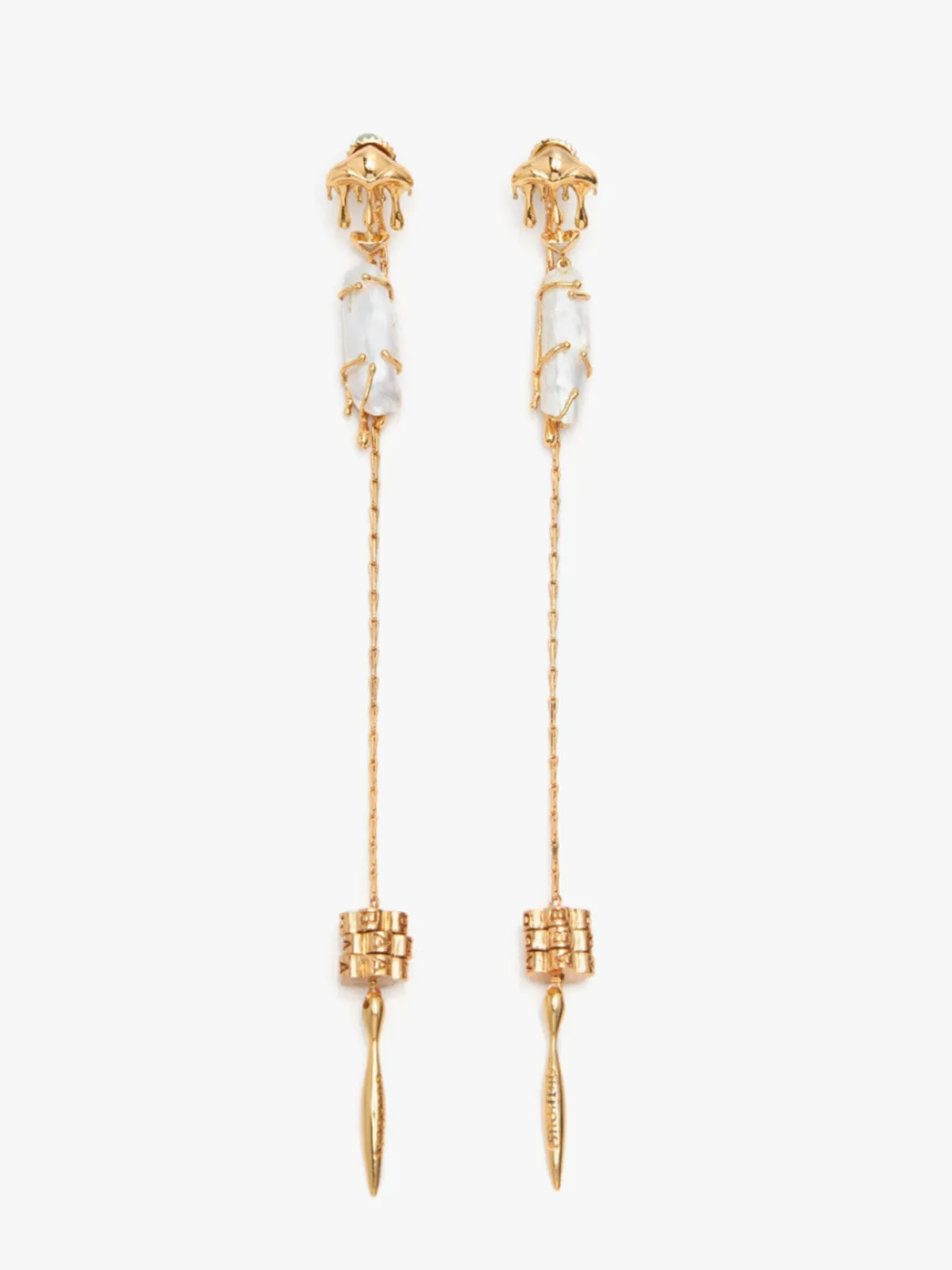 Gold & Pearl Danglers