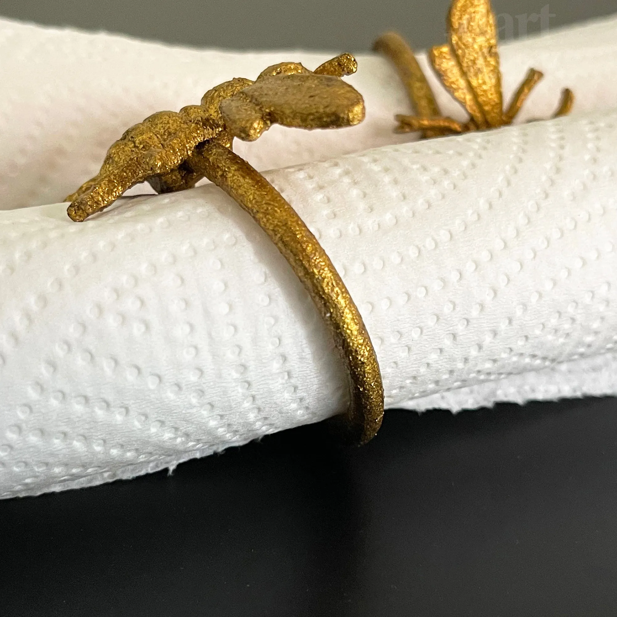 Gold Queen Bee Napkin Ring Set Of 2