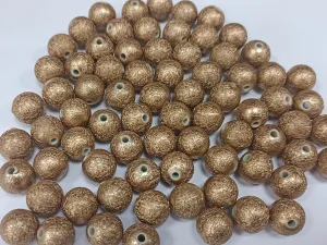 Golden Acrylic Ball Beads- 12 mm