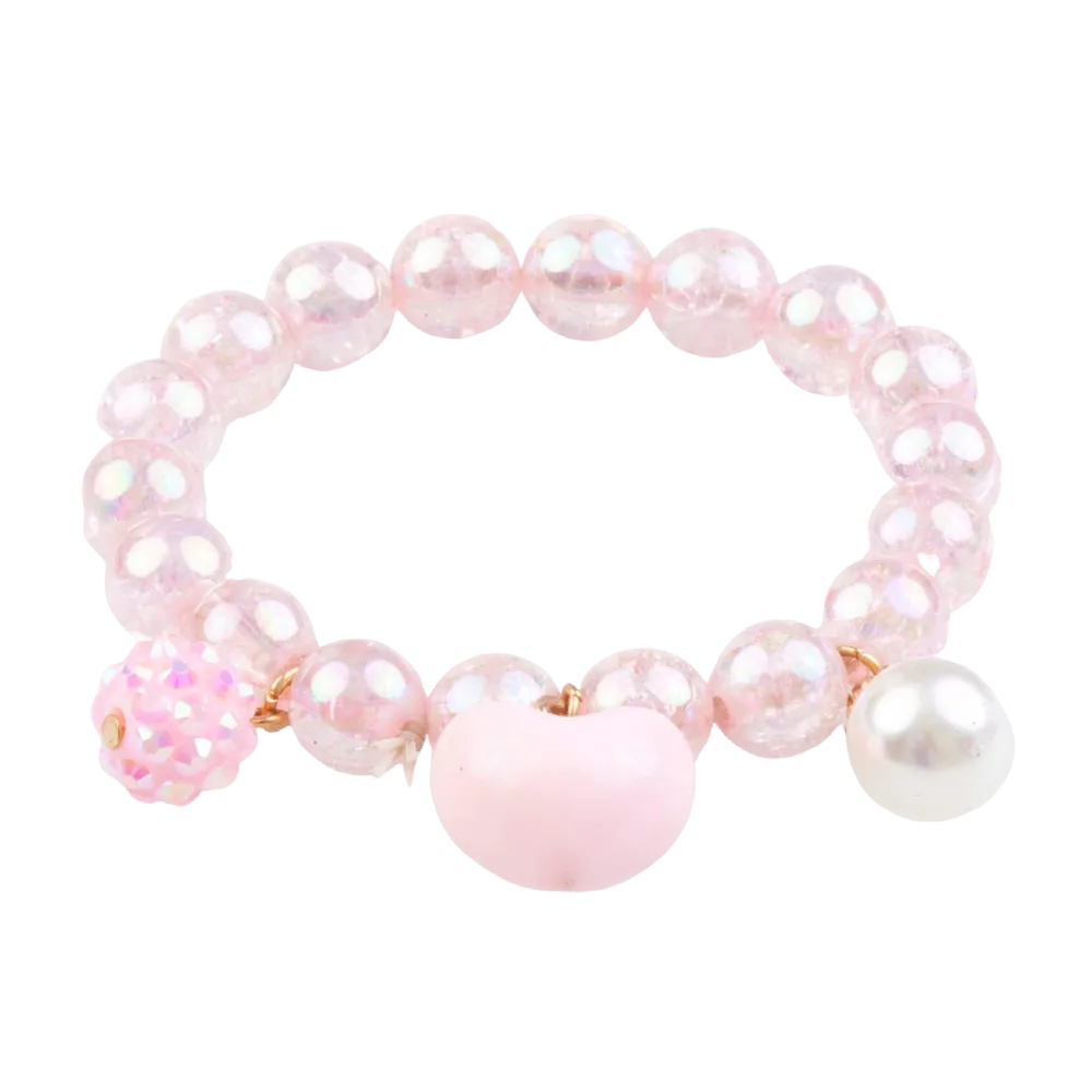 GP - Pink Heart Bobble Bracelet