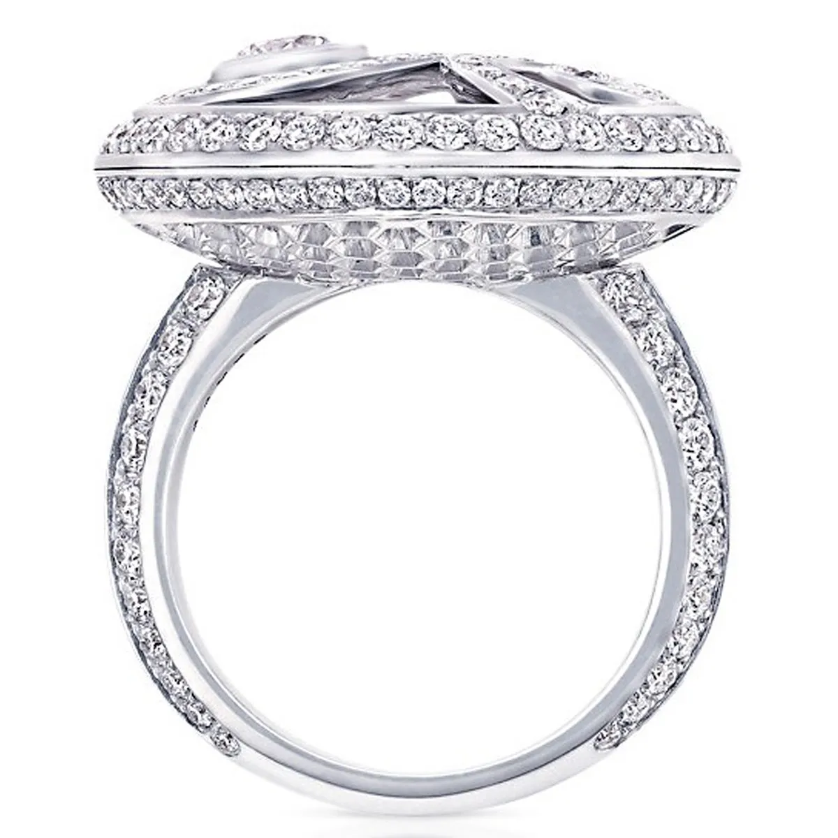 Graff Diamond Wave White Gold Cocktail Ring Size 6