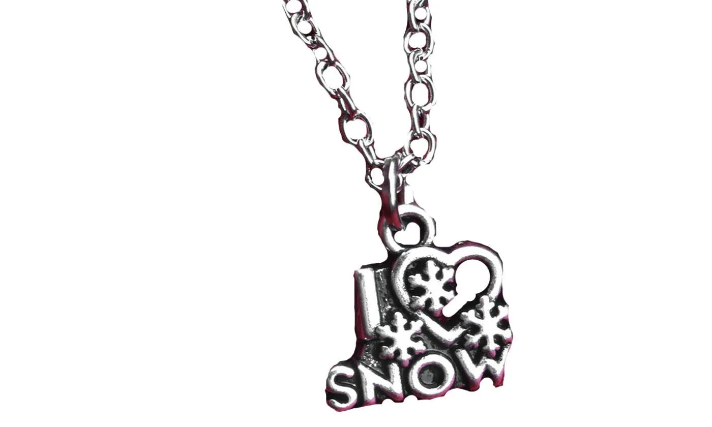 Grandma Heart Mom Snow Chain Pendant Necklace