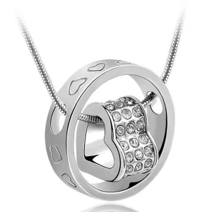 Heart Bridal Wedding Pendant Necklace
